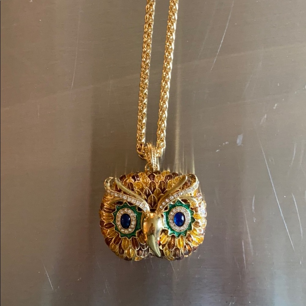 Kenneth Jay Lane Owl Necklace